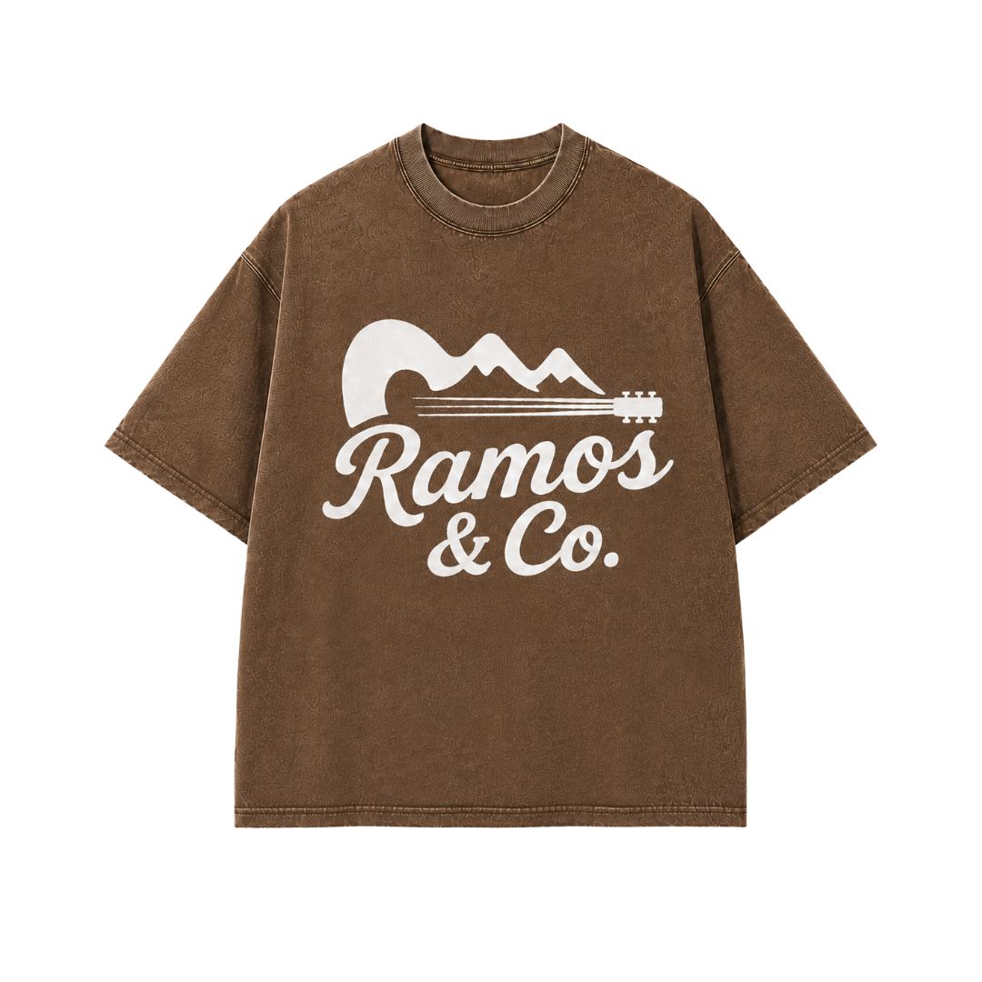 "Ramos & Co." Oversized Brown Tee