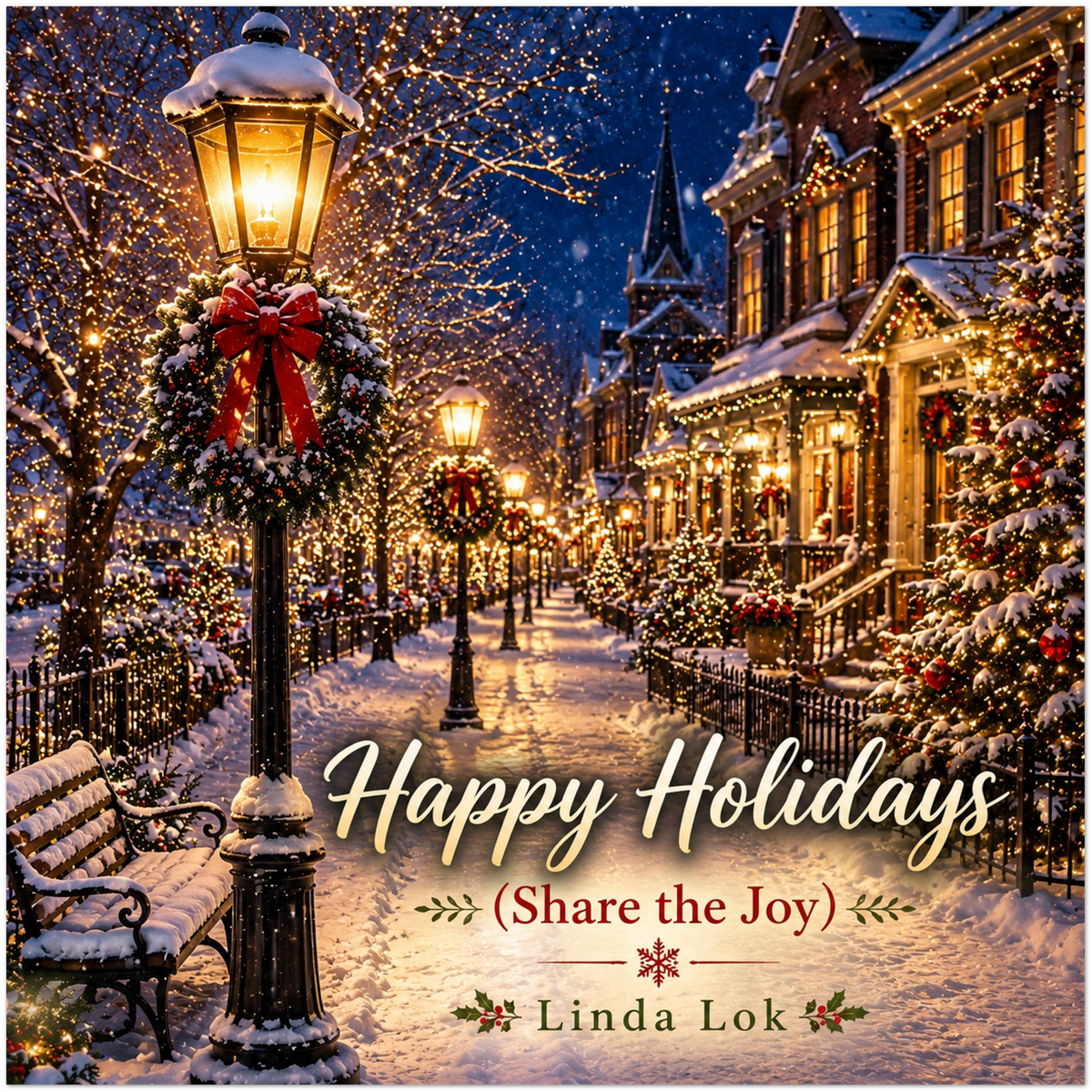 Happy Holidays (Share the Joy) - Fine Art Poster