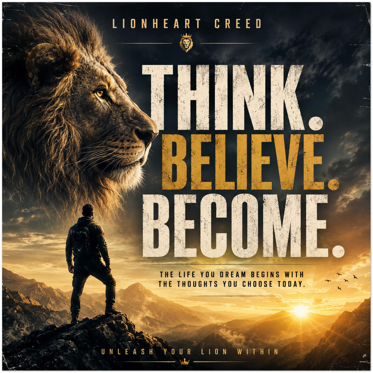 Think. Believe. Become. - Fine Art Poster