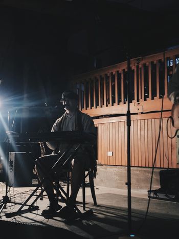 Giving the audience a little teaser of my new song. Black and Gold
