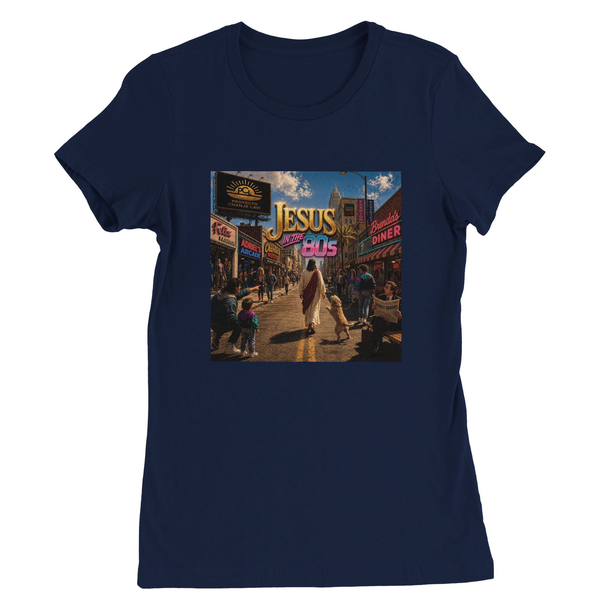 Jesus in the 80&#39;s - Women&rsquo;s Cut T-Shirt