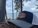 Tri color Leather Patch Trucker