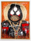 “FlyGod” Acrylic and Spray Paint (c. 2026) Framed