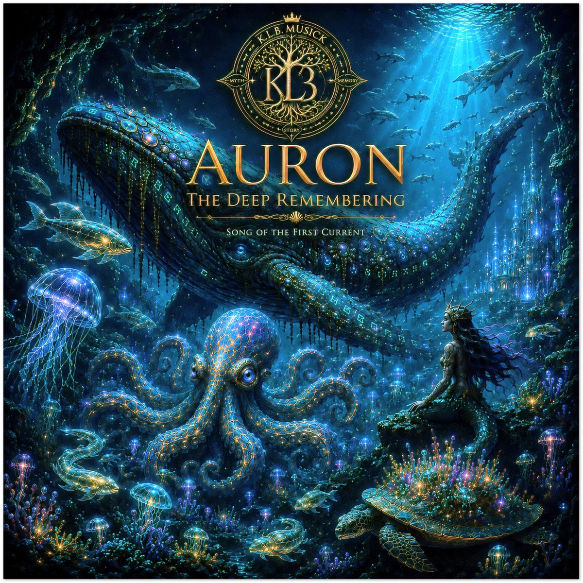 Auron The Deep Remembering (Song of the First Current) - Fine Art Poster