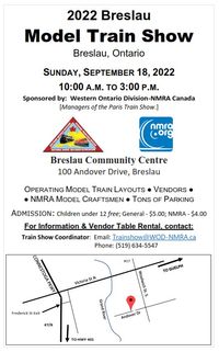 (NMRA Western Ontario) Breslau Model Train Show
