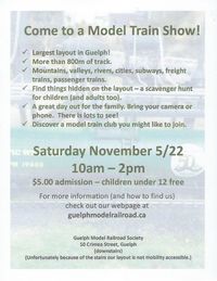 Guelph Model Railroad Society Model Train Show