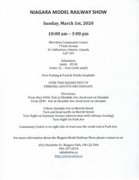 St. Catharines - Niagara Railway Museum Spring Model Railway Show