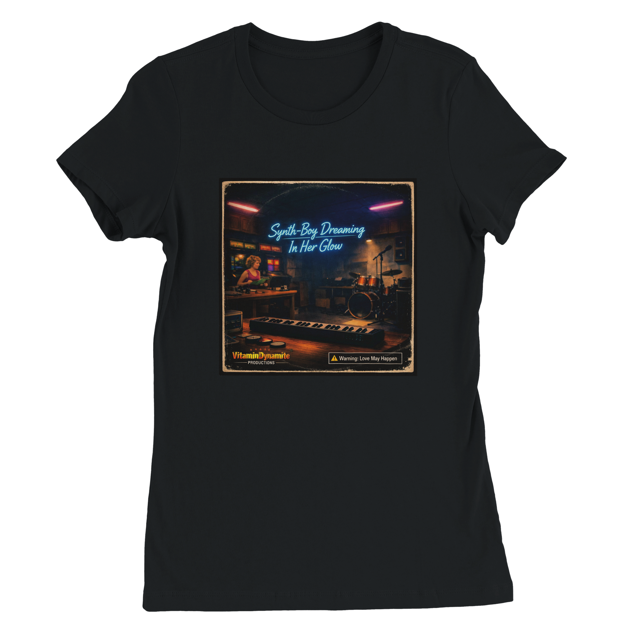 Synth-Boy Dreaming In Her Glow - Women&rsquo;s Cut T-Shirt