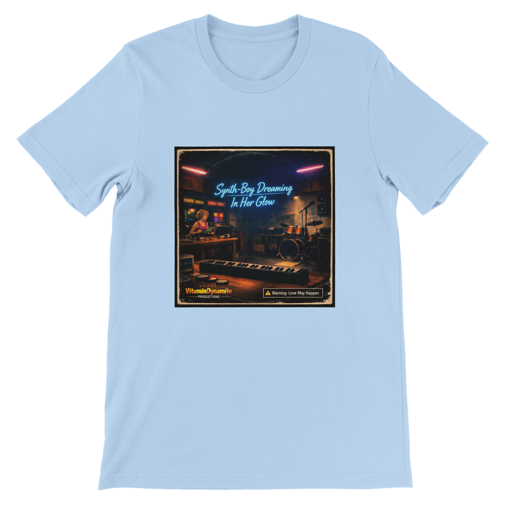 Synth-Boy Dreaming In Her Glow - Unisex T-Shirt