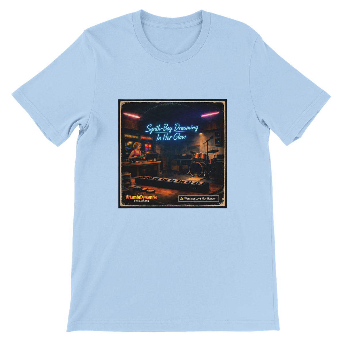 Synth-Boy Dreaming In Her Glow - Unisex T-Shirt