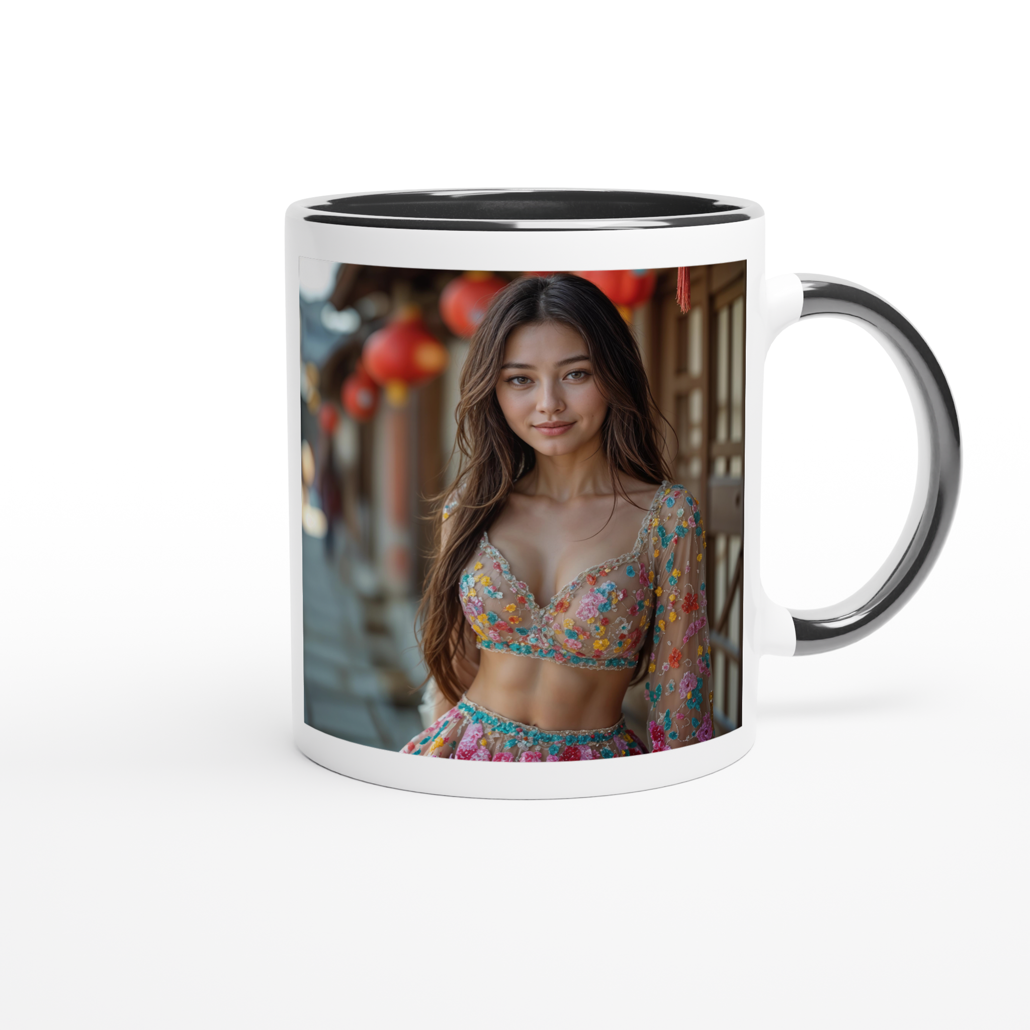 Red Lantern Heart - Ceramic Mug