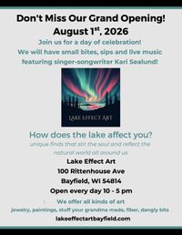 Kari Sealund at the Lake Effect Art Gallery Opening in Bayfield, WI