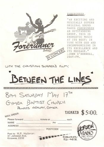Forerunner / Between The Lines (film) - May 1986
