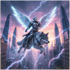 The Lightning Angel - Fine Art Poster