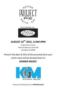 Fundraiser for Kainga Music at Project Pie