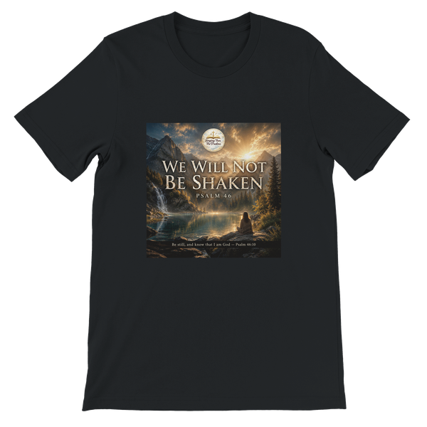 We Will Not Be Shaken | Psalm 46 - Unisex T-Shirt