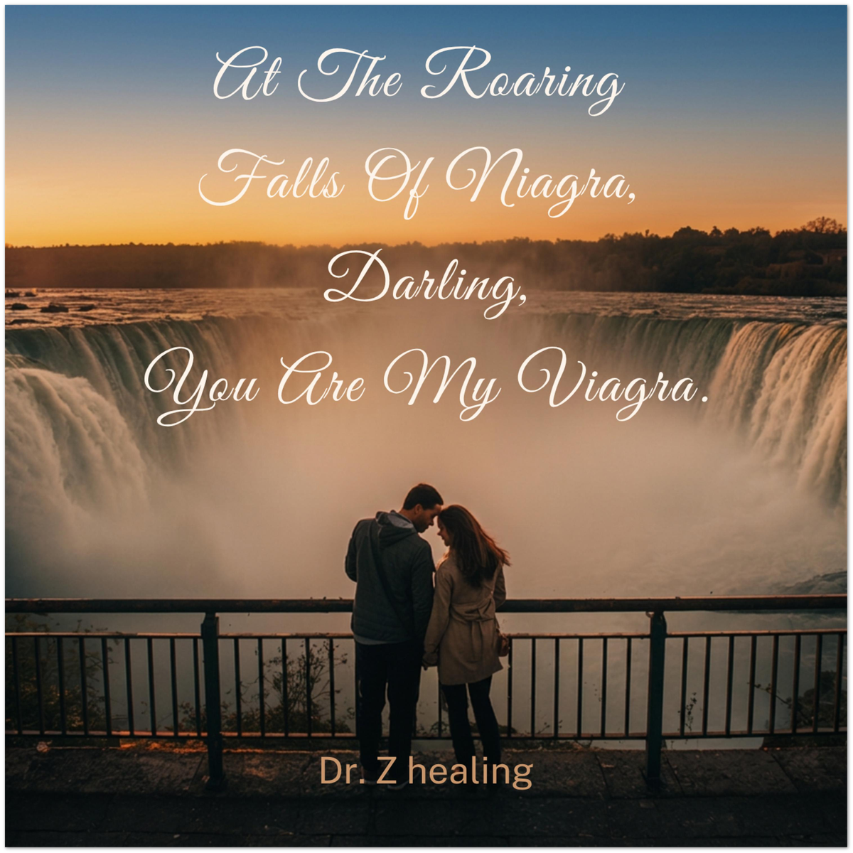 At The Roaring Falls Of Niagra - Fine Art Poster