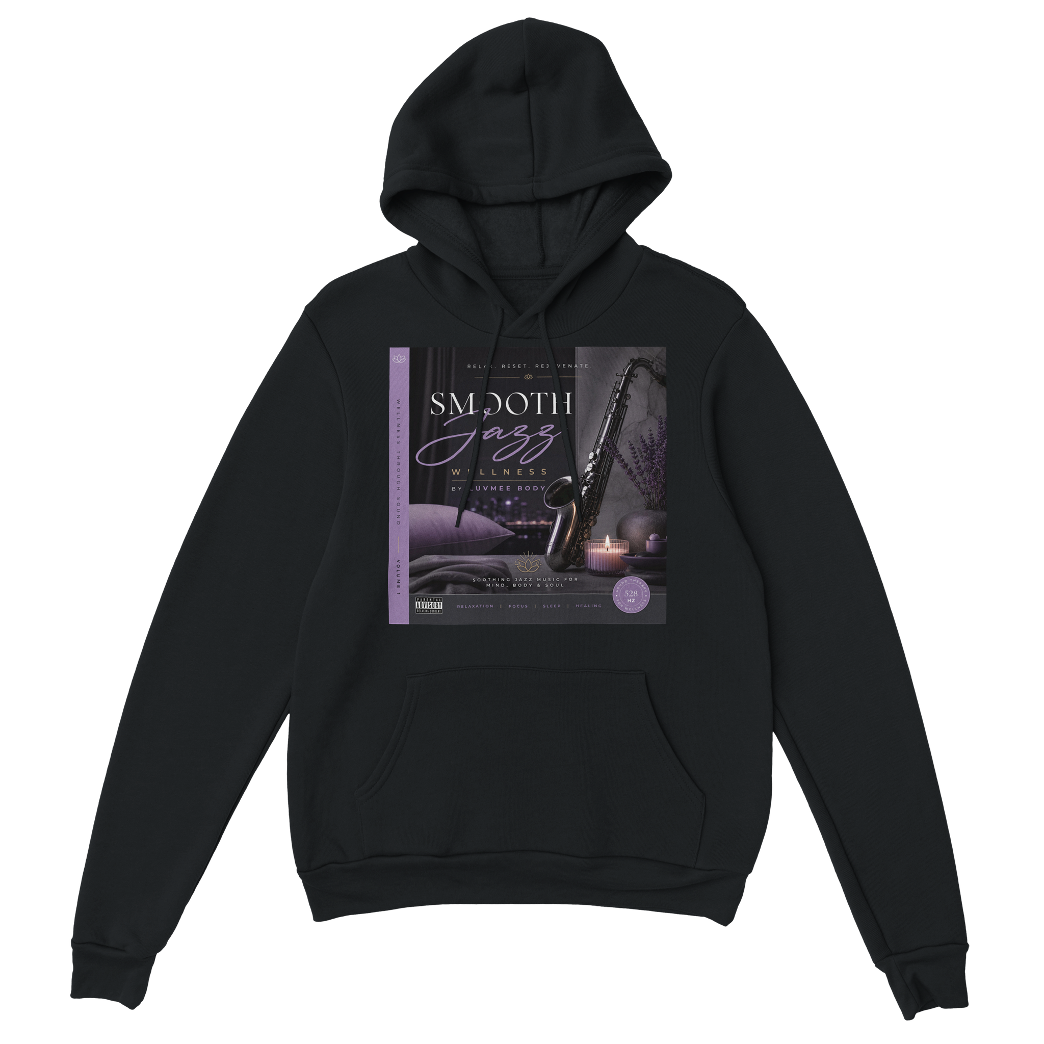Smooth Jazz Wellness by Luvmee Body - Classic Unisex Pullover Hoodie