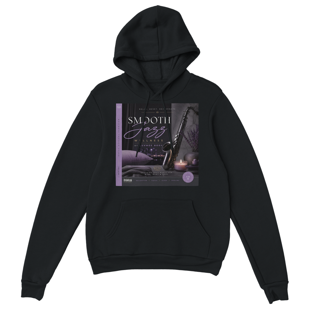 Smooth Jazz Wellness by Luvmee Body - Classic Unisex Pullover Hoodie