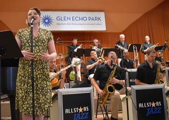 Sirena Dib Ramsey with the AllStars Big Band at Glen Echo Park 8.1.26

