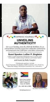 Unveiling Authenticy special service at St Paul UCC