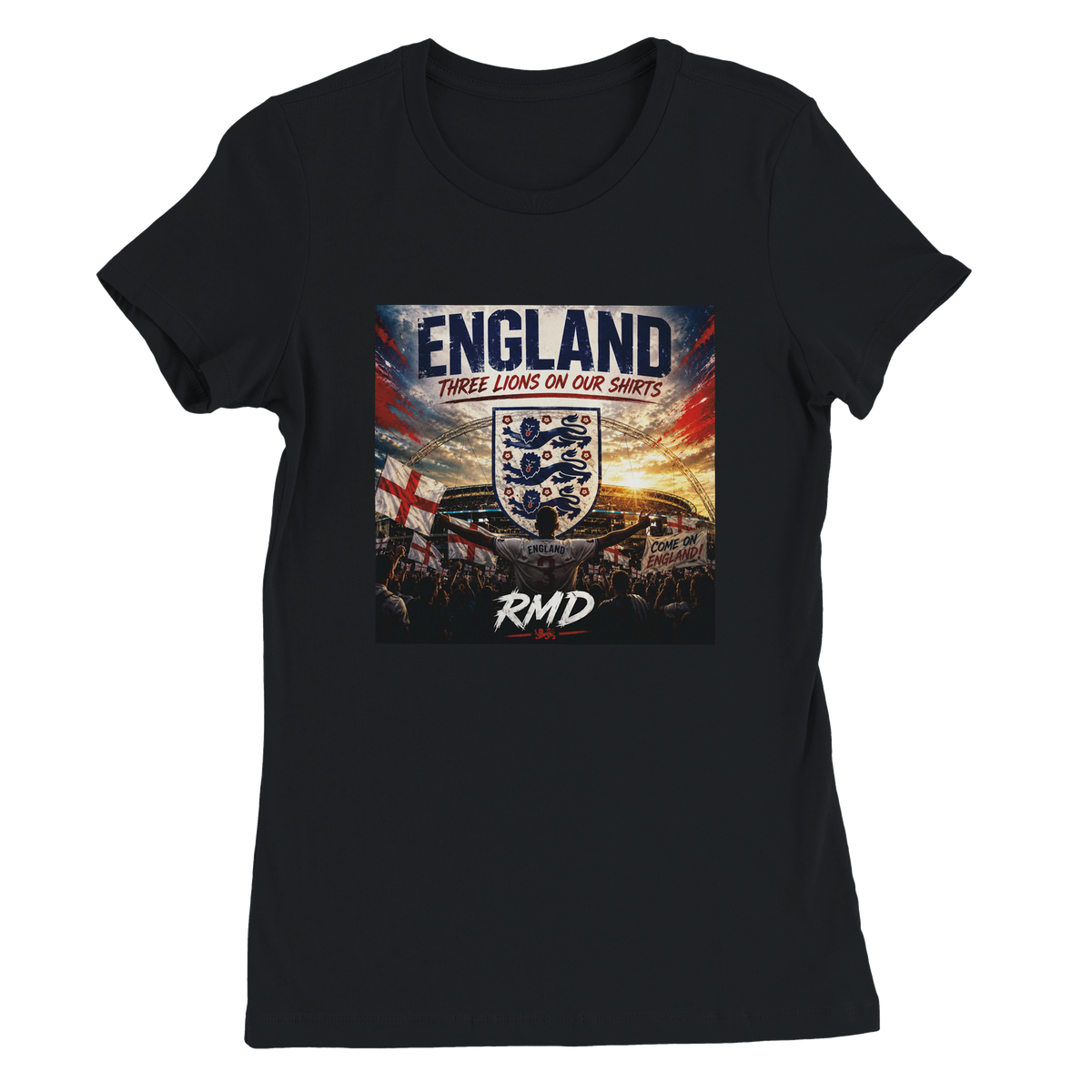 England (Three Lions On Our Shirts) - Women’s Cut T-Shirt