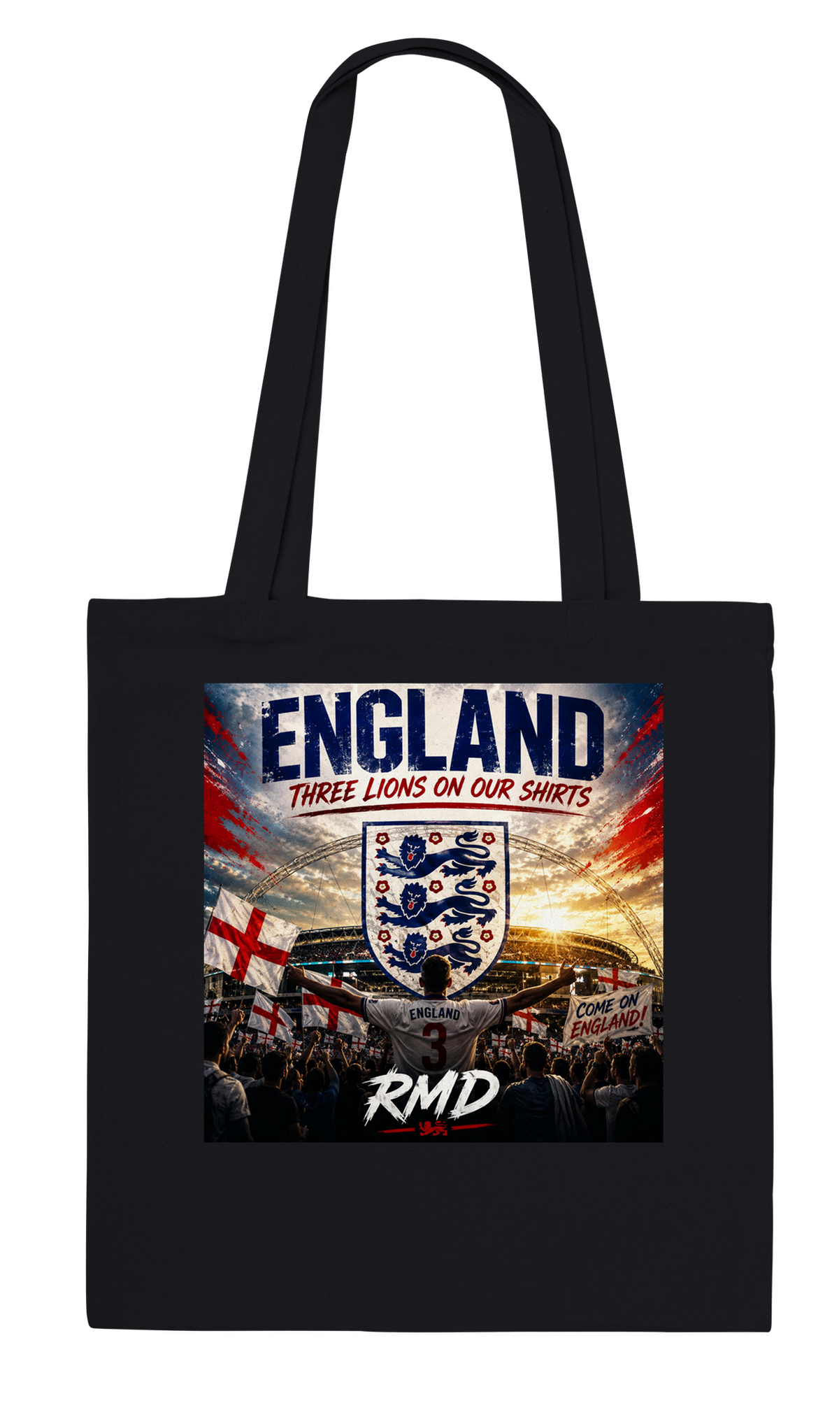 England (Three Lions On Our Shirts) - Tote bag