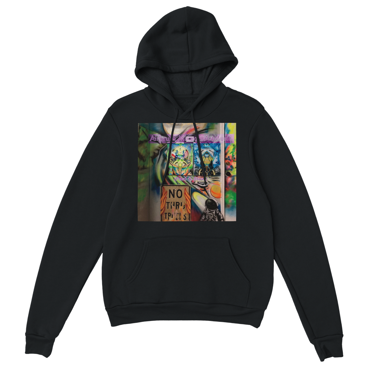Airbrush Mixed ArtMusic - Classic Unisex Pullover Hoodie