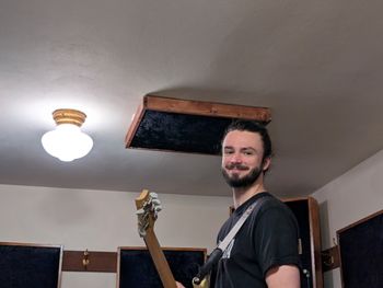 Adrian lets a smirk escape as he catches Troy snapping a photo during Day 1 of recording Moonsploot's debut album. August 2nd, 2026
