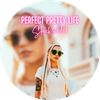 2.5" Round Vinyl Sticker (Perfect Pretty Life Print) 