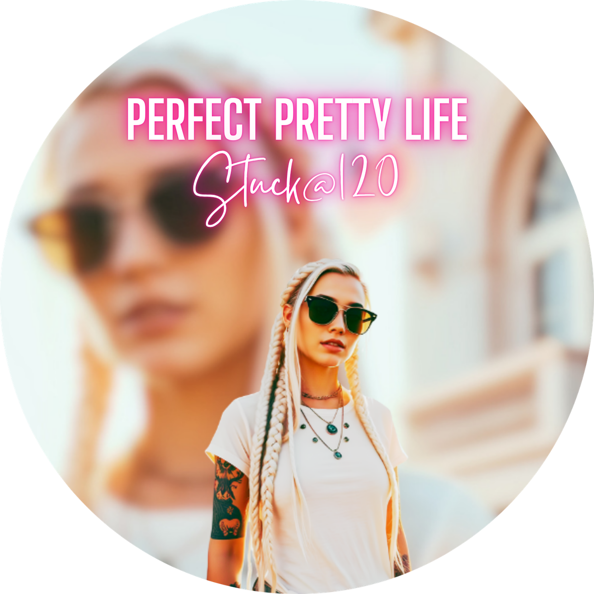 2.5" Round Vinyl Sticker (Perfect Pretty Life Print) 