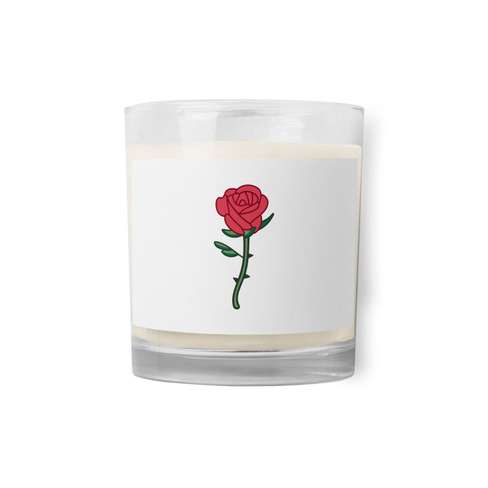 Kiss from a rose glass Jar soy wax candle