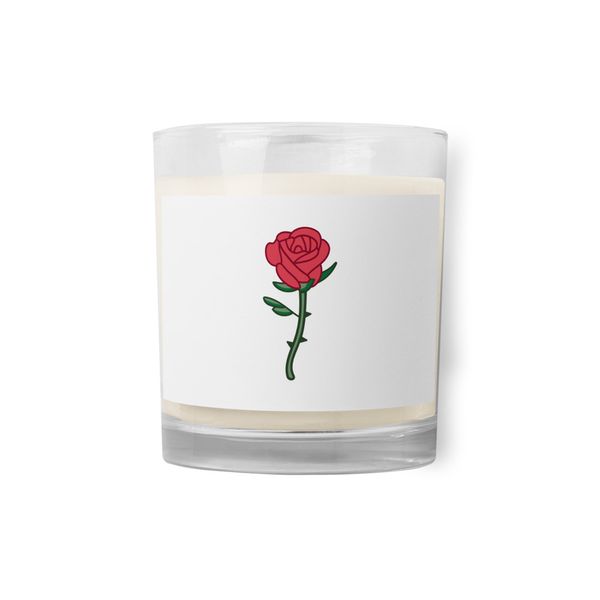 Kiss from a rose glass Jar soy wax candle