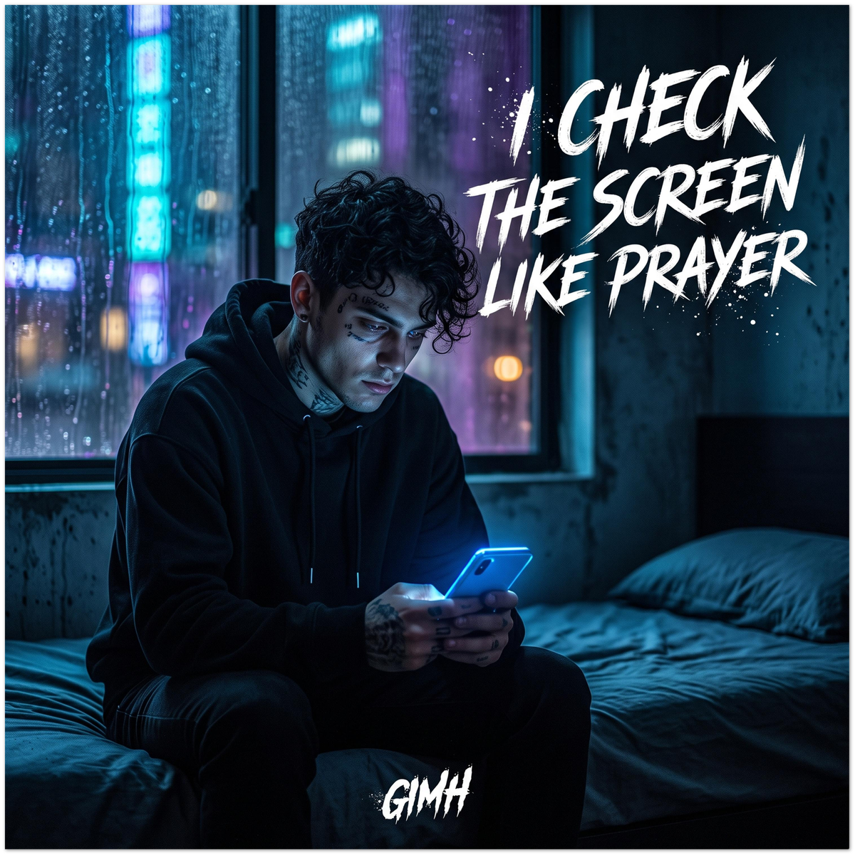 I Check The Screen Like Prayer - Fine Art Poster
