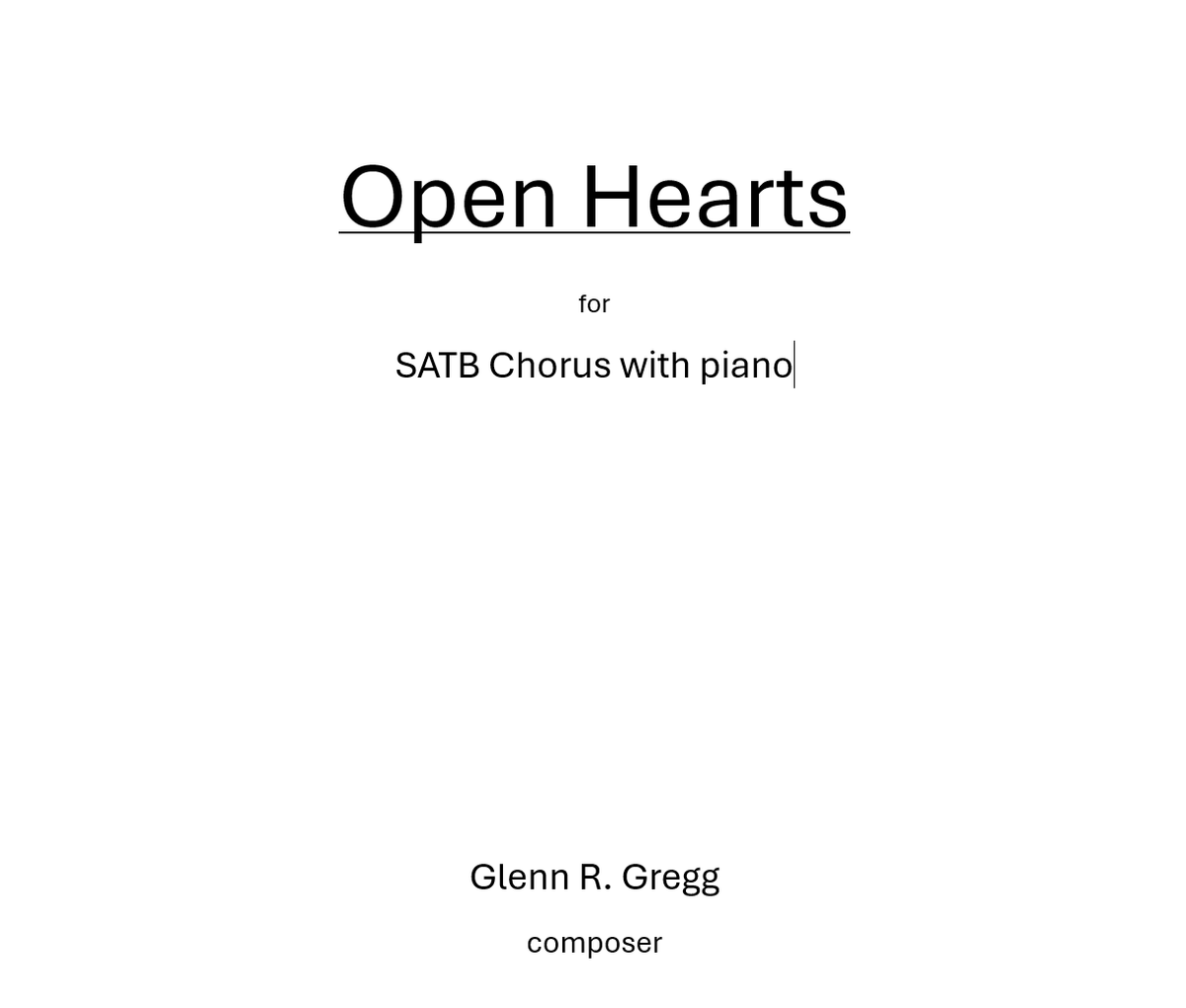 Open Hearts (PDF licensed for 100 copies)