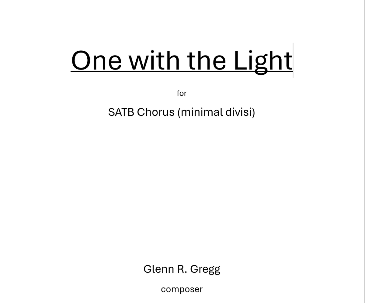 One With the Light (PDF)