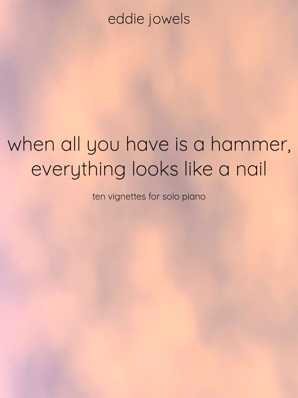 when all you have is a hammer, everything looks like a nail