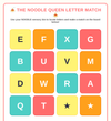 The Noodle Queen - Letter Match - Learning Activity