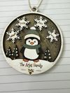Personalized Family Penguin Christmas Ornament 