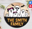 Custom Halloween Family Door Sign