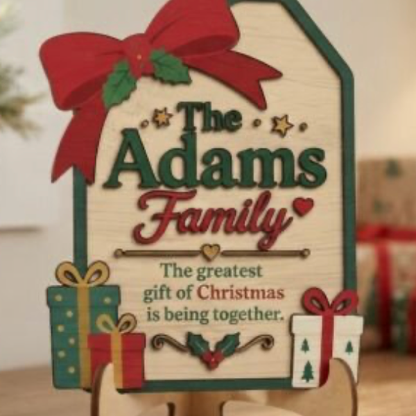 Personalized "Christmas Memories Made Here" Wooden Fireplace Sign