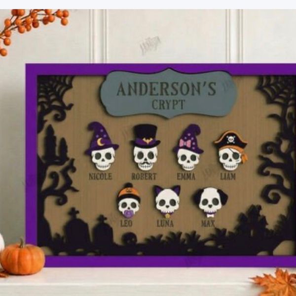 Halloween Family of Skeletons 
