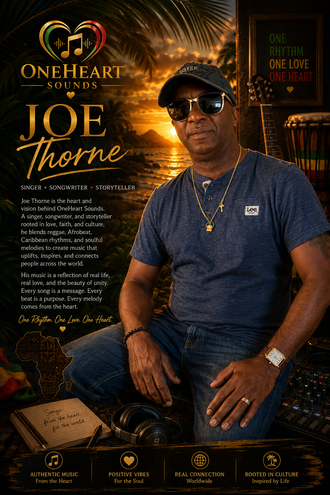 Joe Thorne, inger-songwriter, storyteller, and the founding artist behind OneHeart Sounds. 