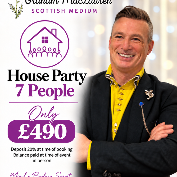 House Party 7 people £490, 20% payable online in advance £98