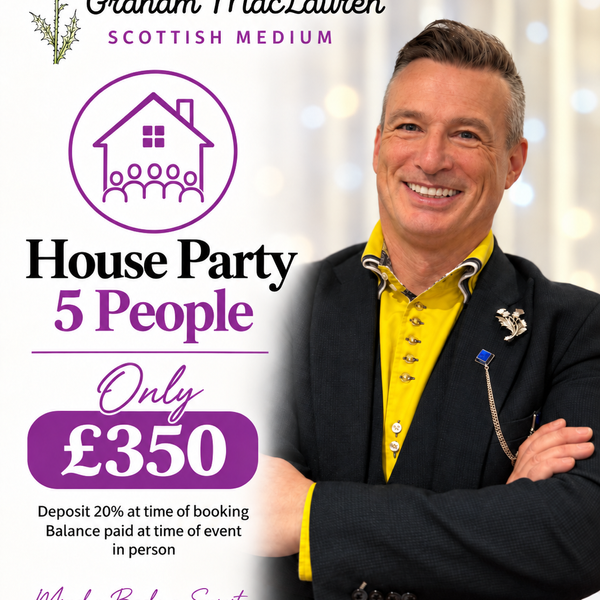 House Party 5 people £350, 20% payable online £70