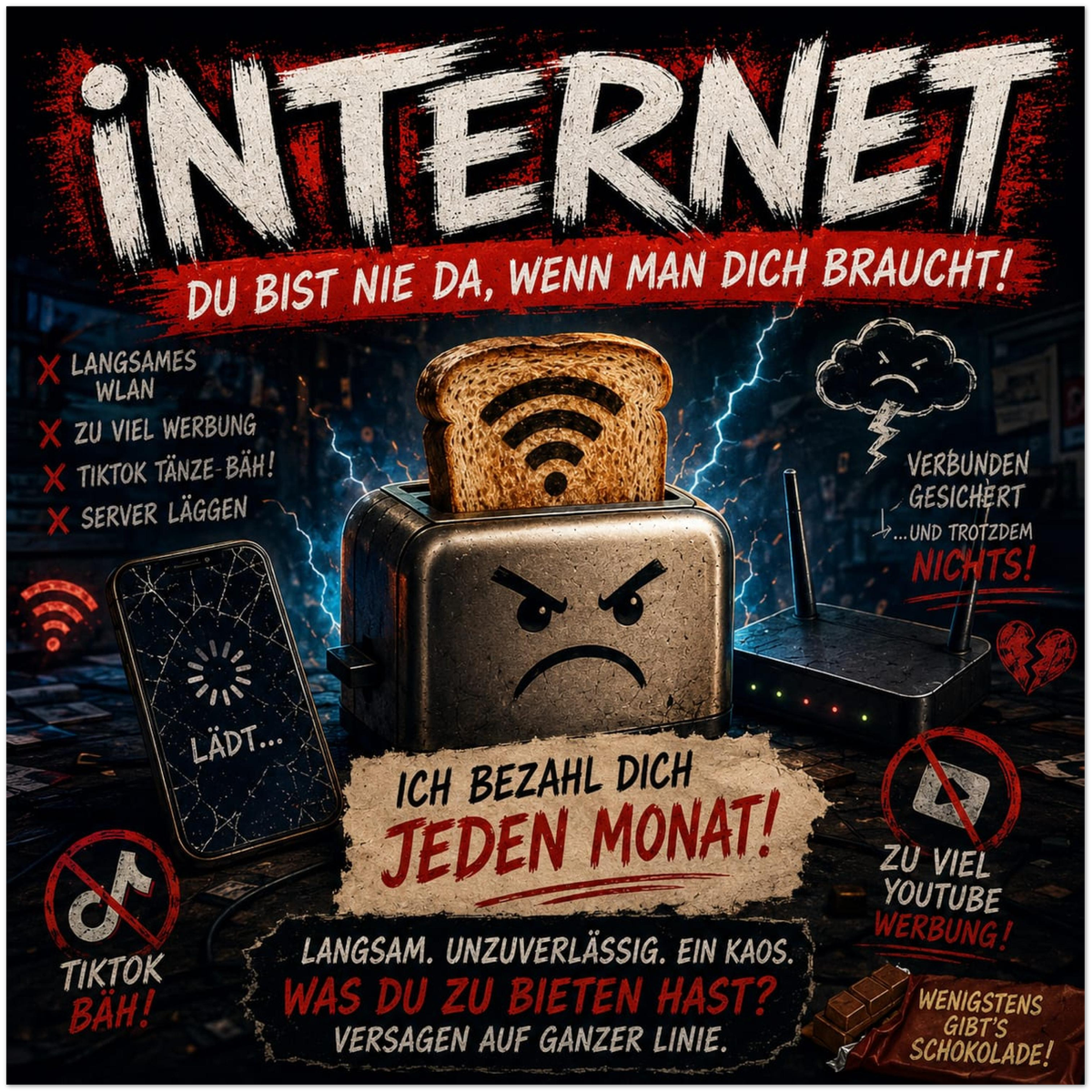 DiSstRaCk GEgEN das Internetz (feat. Paul) - Fine Art Poster
