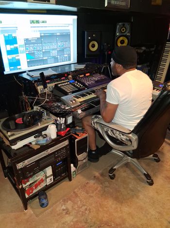 Kada cooking in the studio
