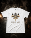 SAINT MIC VINTAGE LOGO T SHIRT - White/Black/Gold