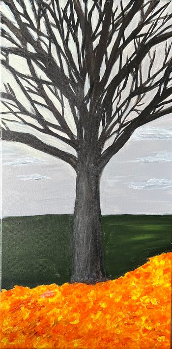 "Fallen", acrylic
