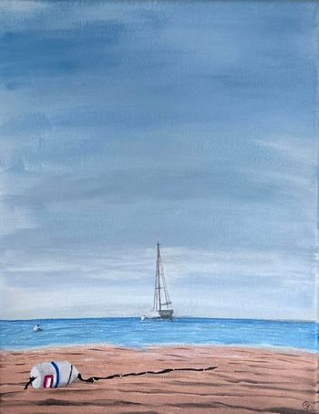 "Left Behind", acrylic
